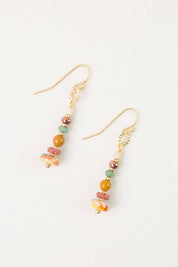 Ember Mookaite, Spiny Oyster, Czech Glass Simple Earrings