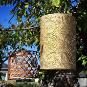 Bronze Soji Stella Cylinder Solar Lantern