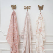 Violet Floral Muslin Swaddle Set