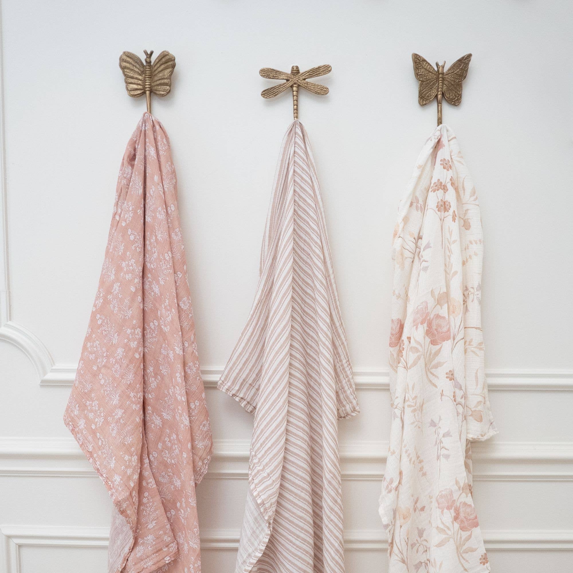 Violet Floral Muslin Swaddle Set