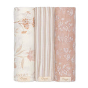 Violet Floral Muslin Swaddle Set