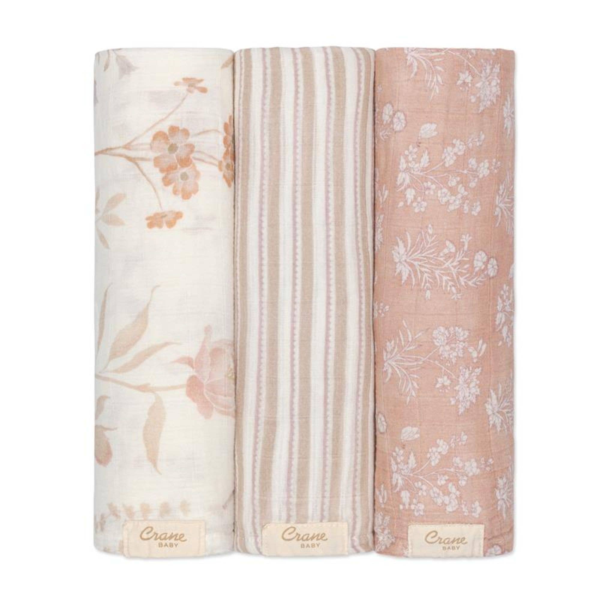 Violet Floral Muslin Swaddle Set