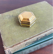 Polished Brass Hexagon Trinket Box