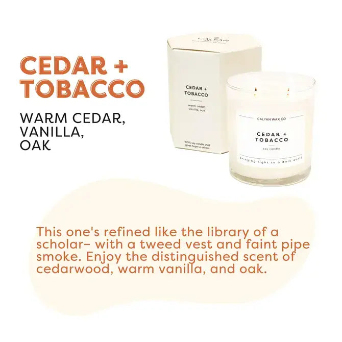 Cedar + Tobacco Candle