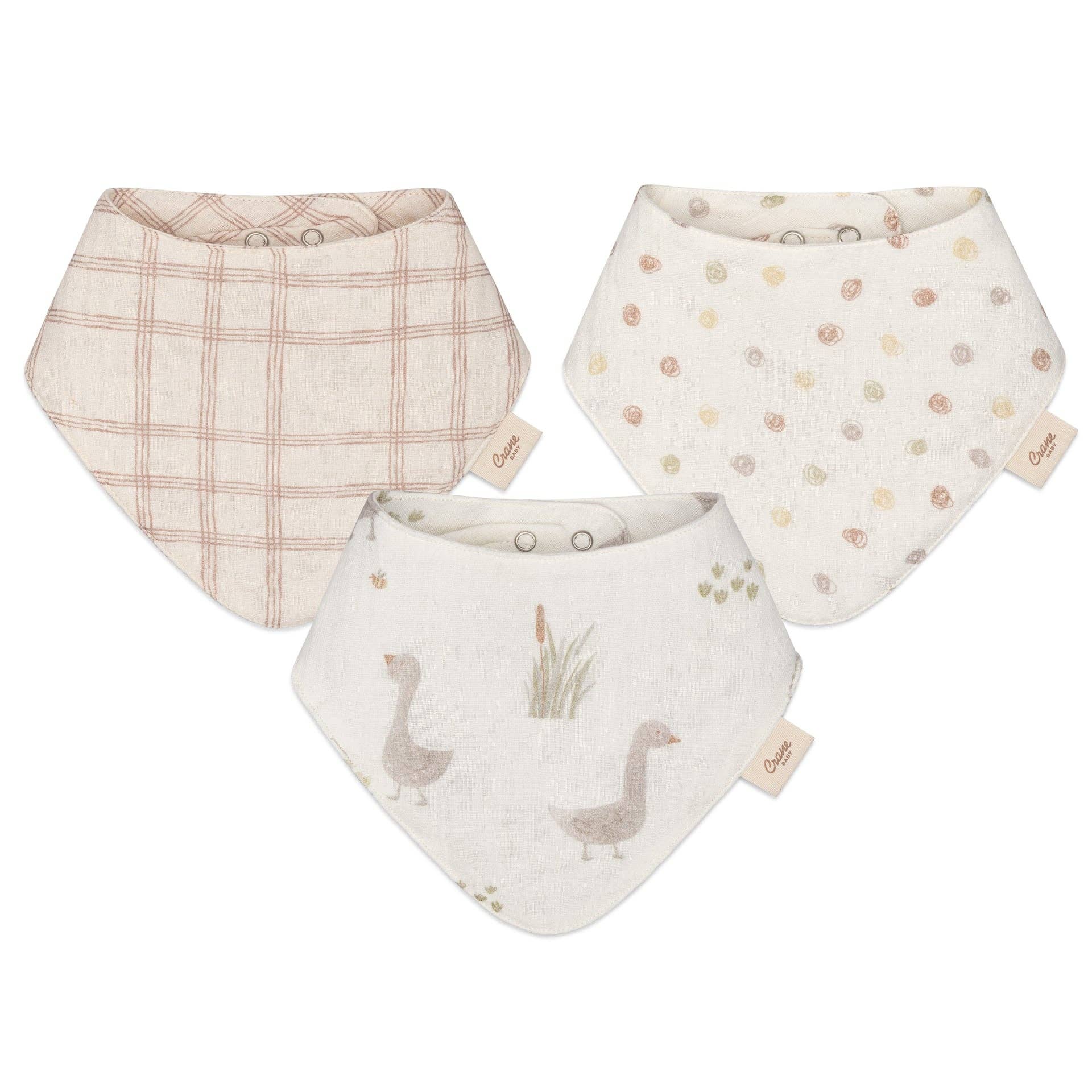 Farmhouse Goose Muslin Bib Set