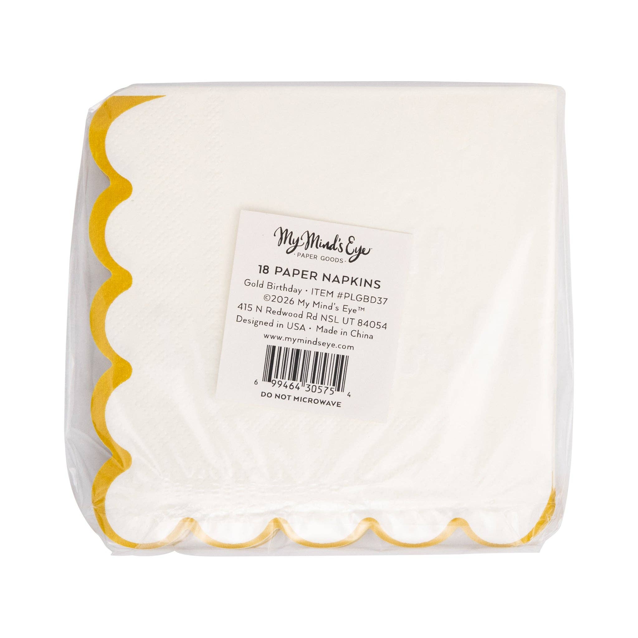 Gold Foil Birthday Cocktail Napkins