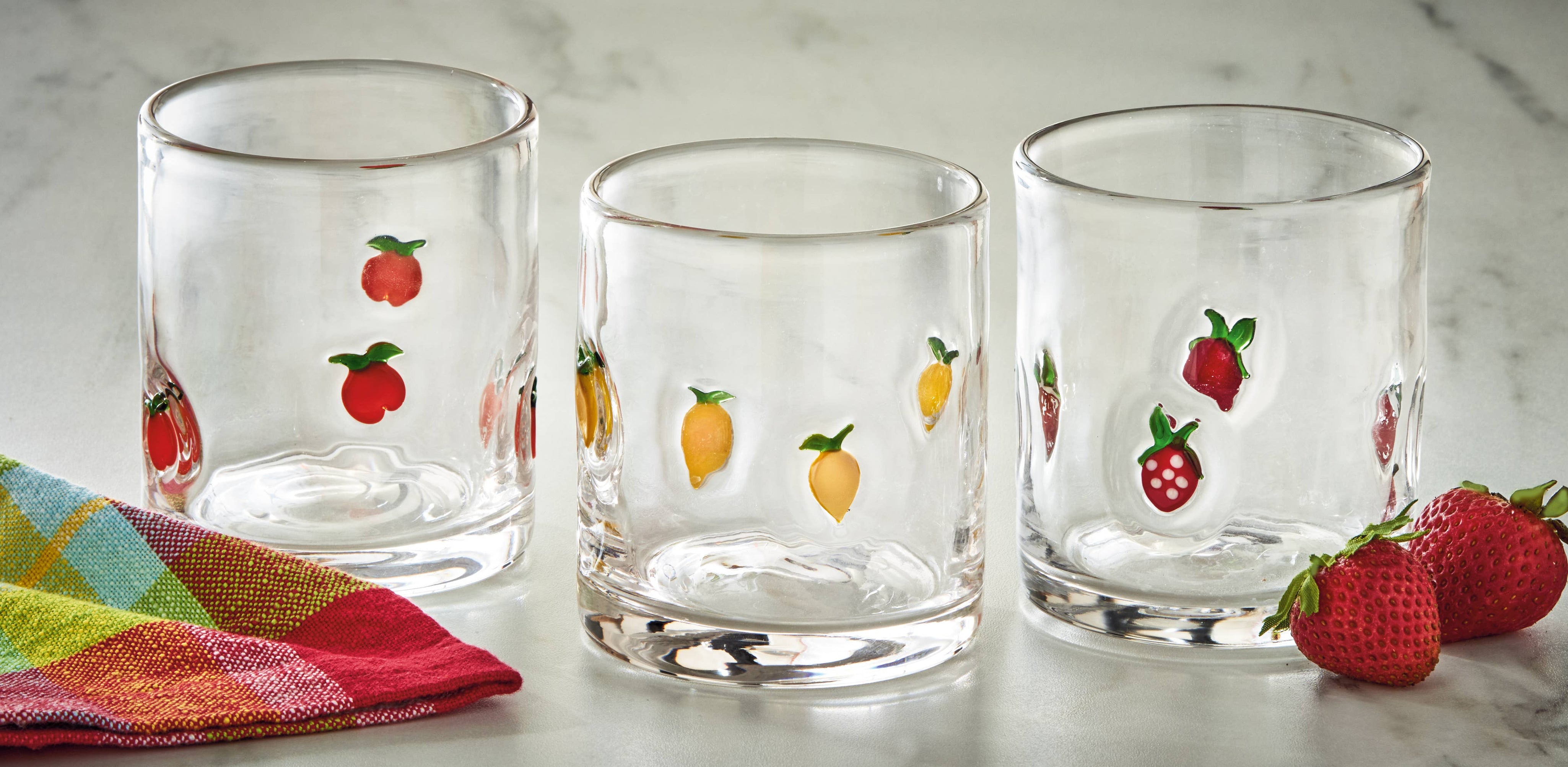 Lemon Double Old Fashioned Glass
