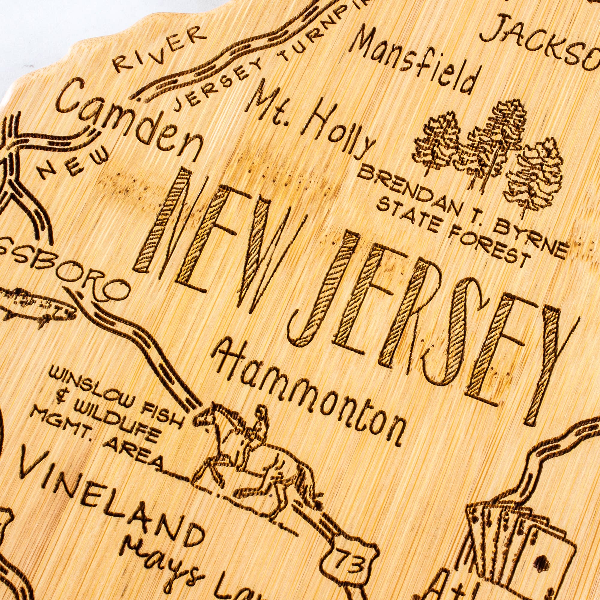 New Jersey Engraved Cutting Board