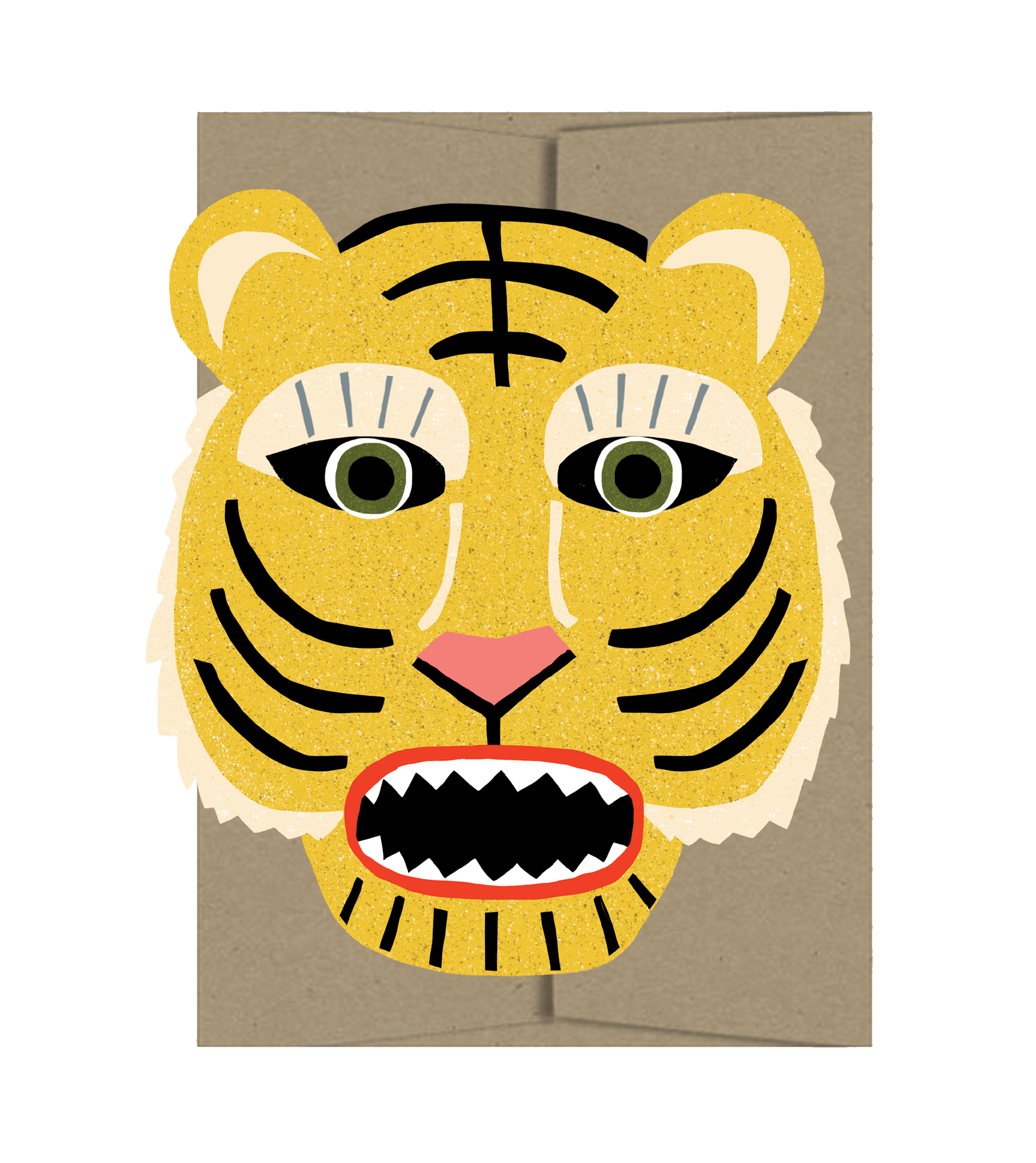 Tiger Die Cut Card