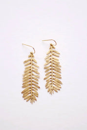 Hammered Long Branch Earrings