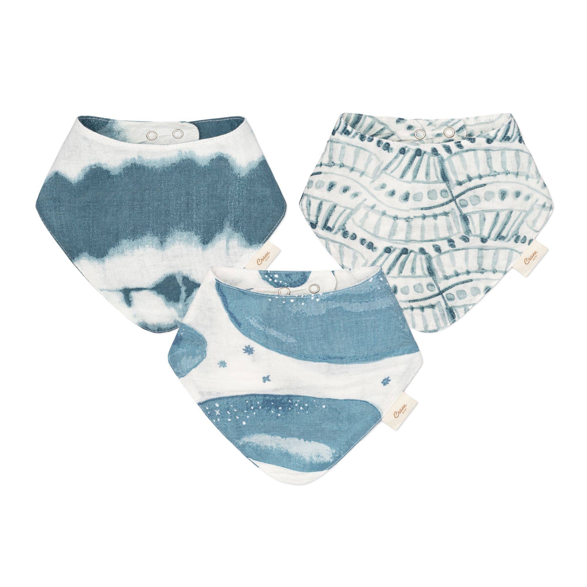 Caspian Muslin Bib Set