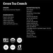Green Tea Crunch Chocolate Bar