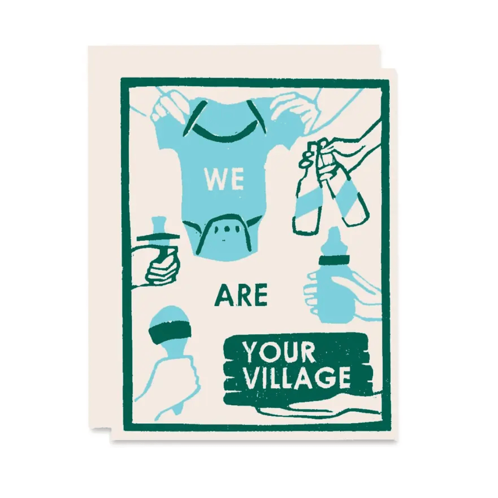 We Are Your Village Baby Card