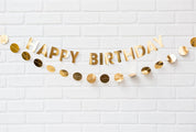 Gold Happy Birthday Banner