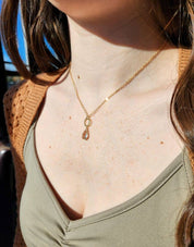 Green Amethyst Gold Circle Pendant Necklace