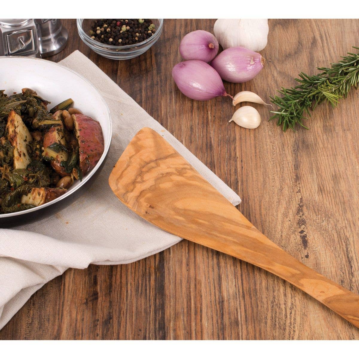 Italian Olive Wood Wide Spatula